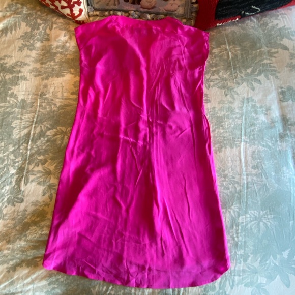 C. Wonder Bright Pink/Fuchsia Silk Dress with Slip - Picture 15 of 16